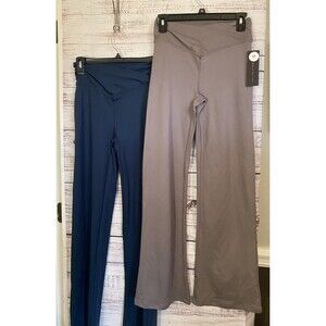 2 NWT Bally Total Fitness Women’s Crossover High Rise Bootcut Yoga Pants Size L